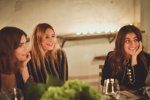 aboutcamillerowe:  Mango Girls: Camille with Alma Jodorowsky and Julia Restoin Roitfeld in Milan.