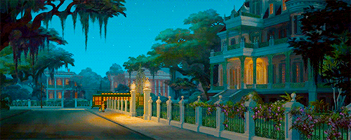 queentianas:Gif Meme: The Princess and the Frog + Sceneryrequested by @raging-applejacks