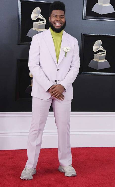 frozenmorningdeew: Khalid attends the 60th annual Grammy Awards in New York, 28 Jan 2018