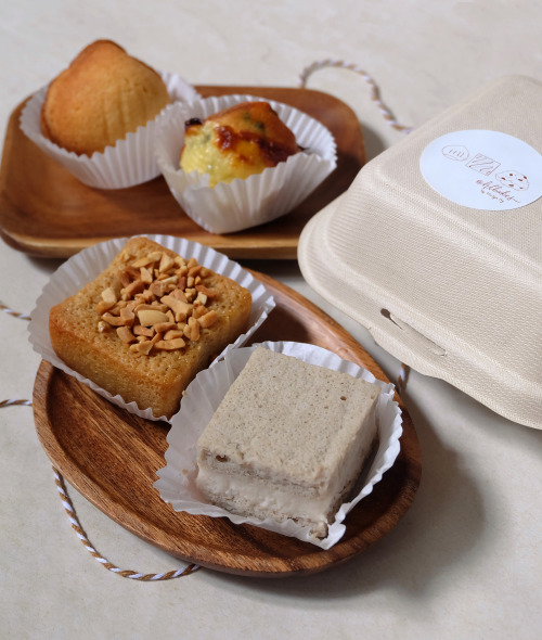 - Bolo Bun Madeleine- Scallion Oil Madeleine studded with Ham & Cheese- Peanut Mochi Blondie- Ta