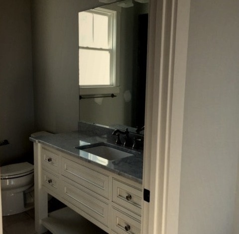 Bathroom Charlotte Example Of A Mid-sized Classic 3/4 White Tile And Subway Tile Ceramic Tile Bathroom