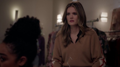 Who: Meghann Fahy as Sutton BradyWhat: ELEVENTY Wool And Cashmere Sweater - $595 (No Longer Avaliabl