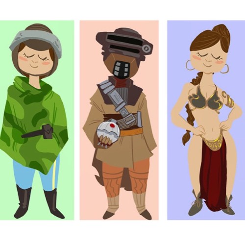 tophatandgoggles:  I like to experiment with different styles of drawing from time to time. #princessleia #returnofthejedi #starwars #costume #fashion #fanart