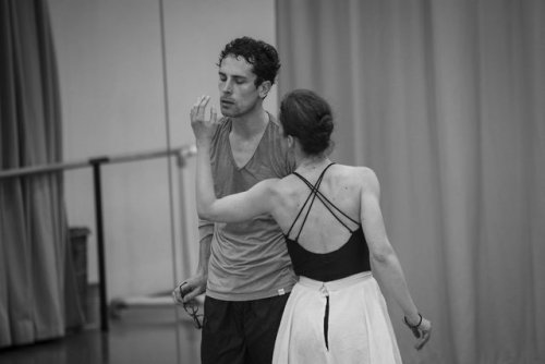 Stéphane Bullion and Aurélie DupontAnother Place rehearsals, Mats EK, Paris Opera Ballet © Ann Ray (