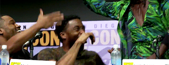 accras:  msmarvel:  Black Panther Cast reacts to seeing the Hall H footage for the