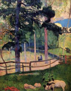 artishardgr:  Paul Gauguin - Nostalgic Promenade
