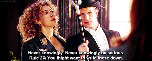 aflawedfashion:  The Doctor attempting to leave his wisdom to River before his death. 