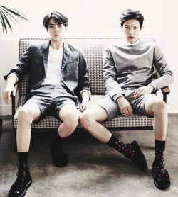 ohxing:  Chanyeol and Sehun for Ceci Magazine August Issue
