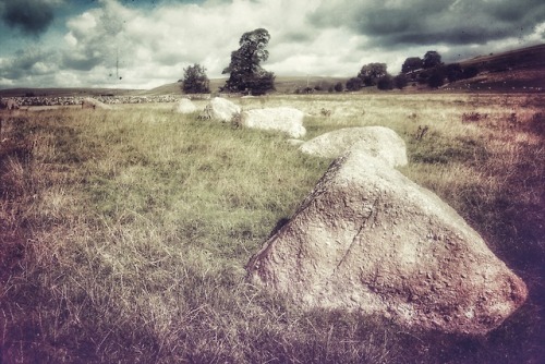Gamelands Stone Circle, Cumbria, 11.8.18. A sizeable recumbent circle on the edge of farmed land wit