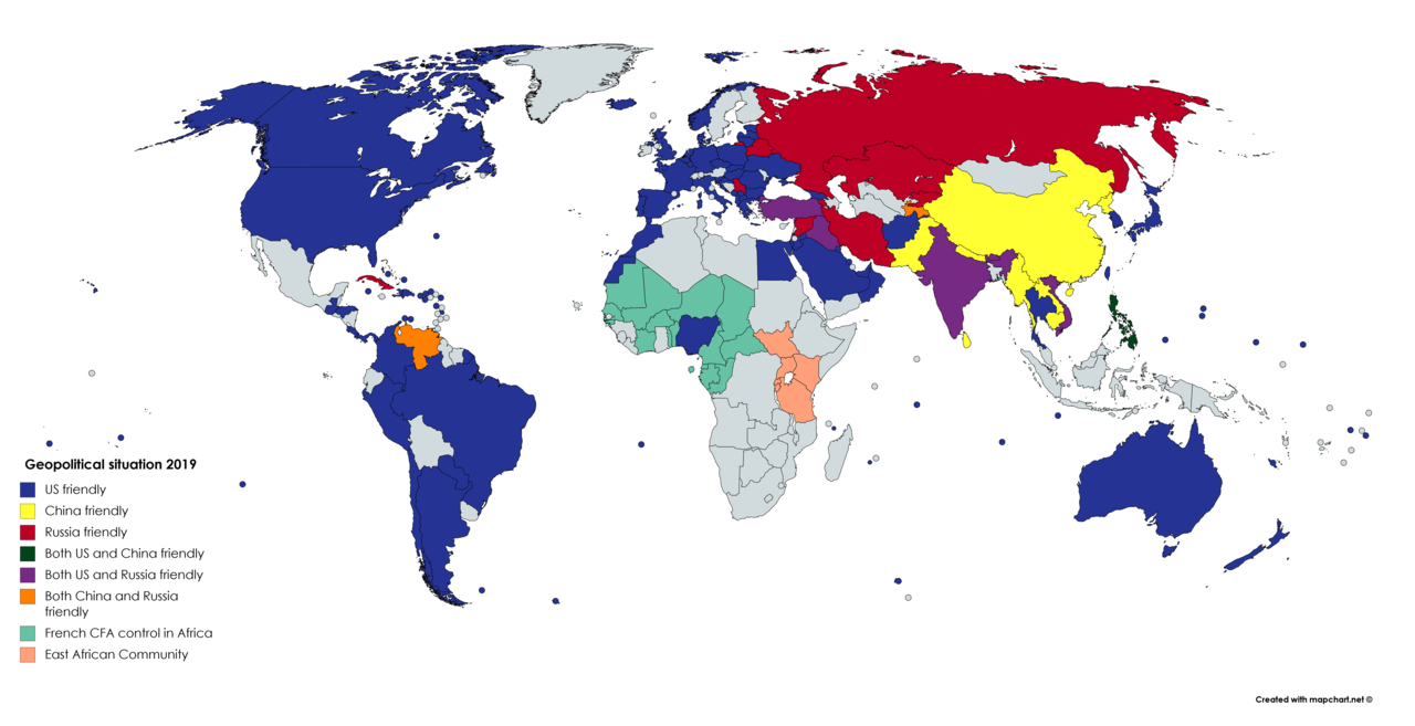 Global Geopolitical Situation 2019. FNNeocon: - Maps on the Web