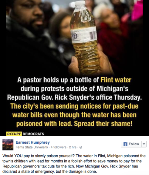 therobotmonster: therevtimes: micdotcom: micdotcom: This is the water Flint residents were told was 