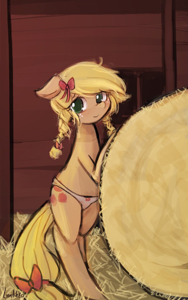 tehlumineko:  applejack is your waifu, in various states of undress. (45~ min speed