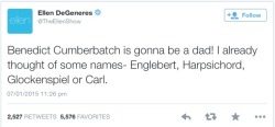 benedictcumberbatchsgirlfriend:   ASDFGHJKL   Carl Cumberbatch doesn&rsquo;t actually sound so bad&hellip;
