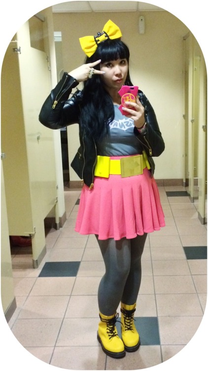 bettyfelon: WHAT I WORE: Boston Comic Con 2014 FRIDAY - Magical Girl x Batgirl: Batman bow (handmad