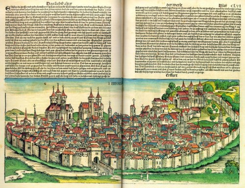 openmarginalis:Erfurt, The Nuremberg Chronicle by Hartmann Schedel c. 1493, Digitized by Michel Wolg