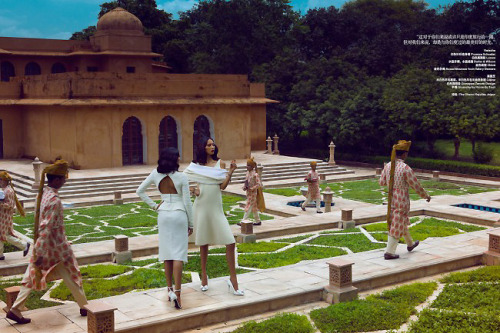 natasha ramachandran and grace gao for harper’s bazaar china october 2013  