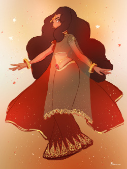 palchidirenna:  Stevonnie in a sari 