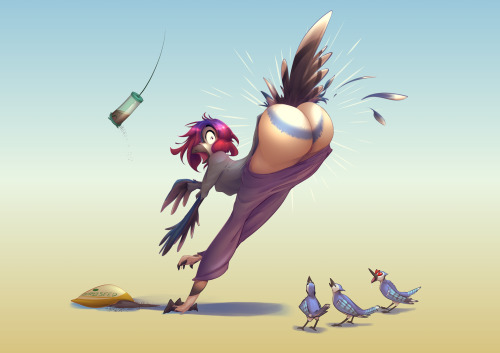 watdraws:  When you grab the wrong seed, and suddenly birb :VLittleNapoleon Collab :B 