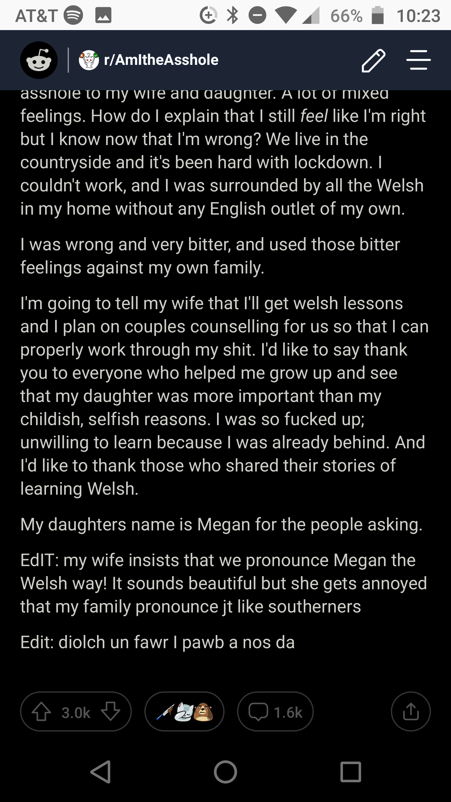 urbanfantasyinspiration:celtic-pyro:cutthroatchorus:female-twink-deactivated2021032:queerautism:queerautism:On the topic of English people being shitheads towards Welsh people - This fucking dude today on AITAYeah pretty sure we’re all hoping for