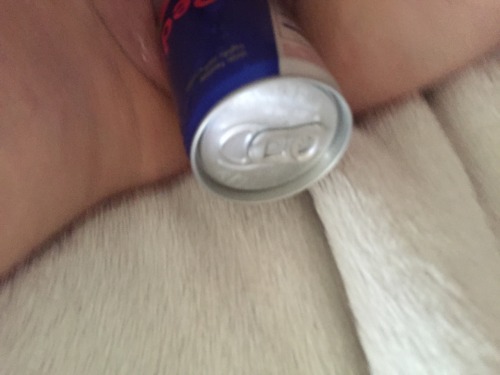 strechingisfun:  I do enjoy my redbull!!! It is so cold in my Hot pussy! #can #insertion #naughty #gaping #used #stretched #red #iloveit #me  Nice used pussy in the last pic. Very slack looking.