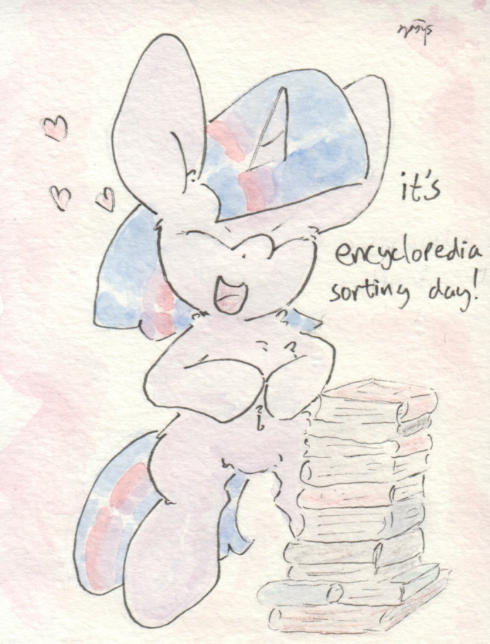 slightlyshade:It’s an important day for this book pony. Don’t worry, that stack