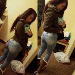 Selfieasiangirl:  Cute Asian Girl Selfie Ass In Jeans.more Amateur Asians 