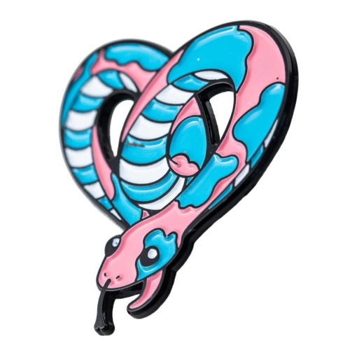 sosuperawesome:Heart-Shaped Snake Pride PinsHokum And Snark on Etsy