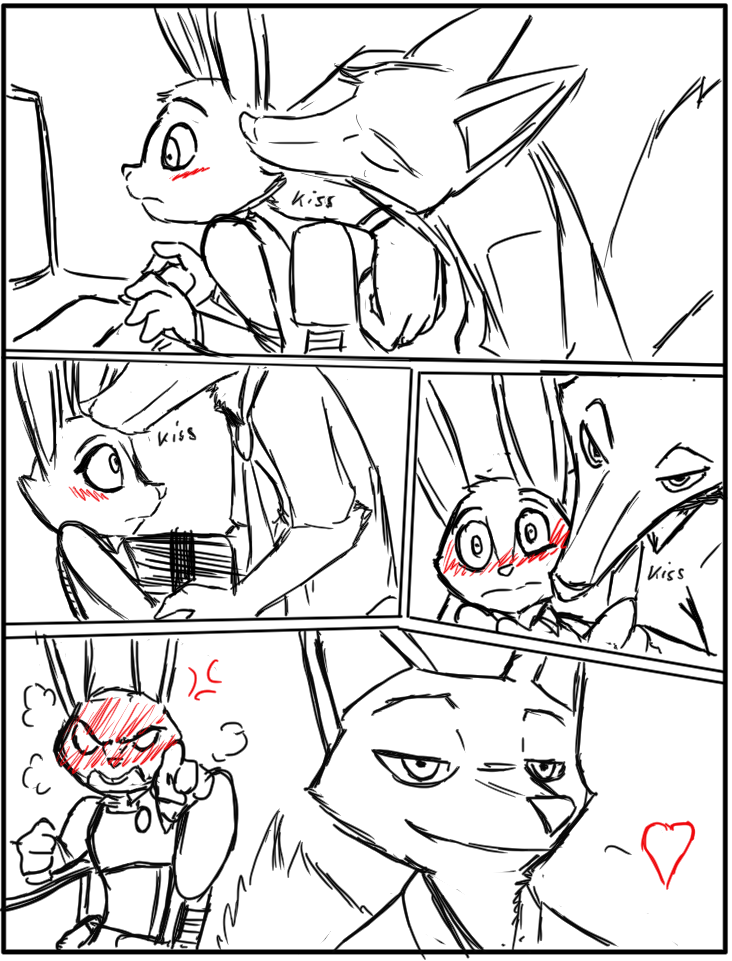 thephantombeyond:“Nick flirts at the Office” -last panel- Judy: “GET BACK