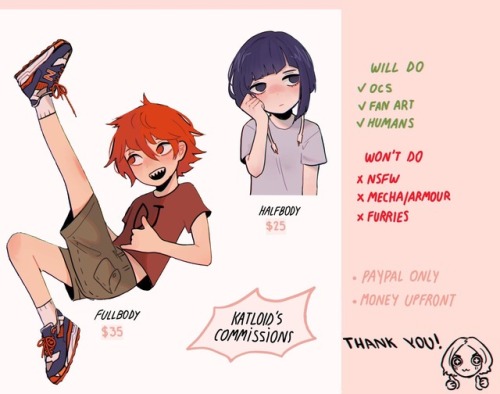 katloid:hi everyone! i’ll be opening 15 commission slots on tumblr and twitter here’s the google for