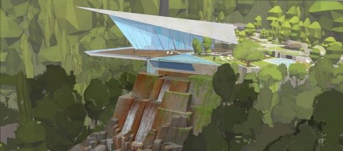 Visual development for Incredibles 2 by Garrett Taylor and Philip Metschan.Home concept by Kyle Macn