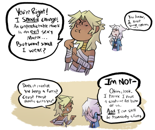 kamydrawstuffs: They like to dress up. : &gt;