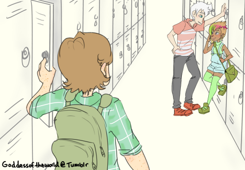 goddessoftheworld:  Bonus:Ha. I didn’t even finish asking my question? I was going to ask, do you guys know where the robotics club meets?Merida: Oh! Well well, just so happens the Vp is right here. *Nudges Hiccup twice and winks at him*1 - 2 -