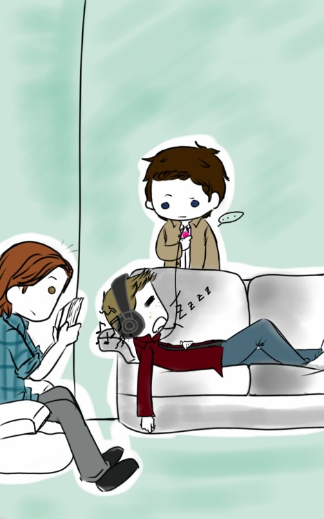 castihalo:  “What the fuck Sammy, what are you– SAMMY GIVE IT BACK TO ME RIGHT NOW OR I SWEAR-” “What’s the matter, Dean? Don’t you have Your Guardian Angel to keep your things safe for you?” 
