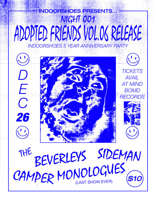 alexpakart:  ADOPTED FRIENDS VOL.06 RELEASE // IndoorShoes 5 Year Anniversary Party - NIGHT 001w/ Th