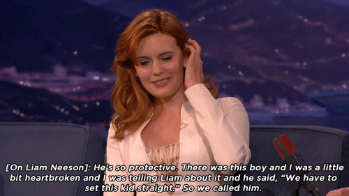theinternethassexwithitself: teamcoco:  Maggie Grace: Liam Neeson Prank-Called My Ex-Boyfriend  You 