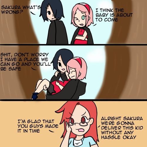 drawwhatiwantwhenwant:  Day 31- ReincarnationThe birth of their daughter has bought a clan on the brink of disappearing into a new age. They now get to see it grow as a family. Happy Sasusaku month everyone this has been real fun ^^