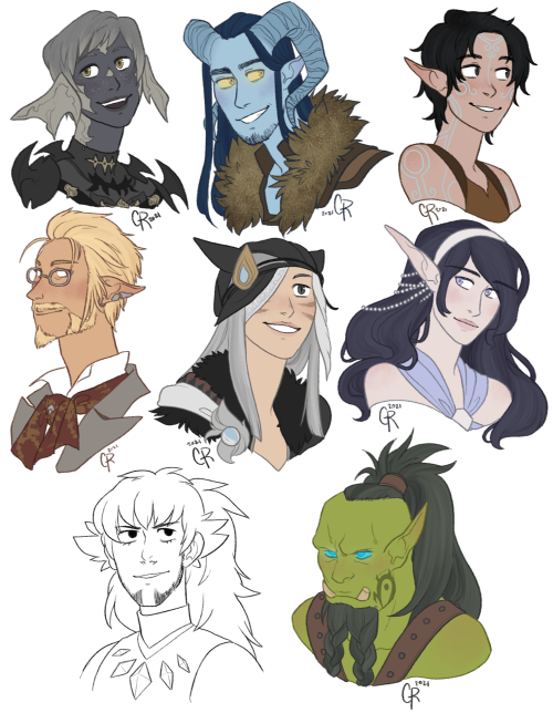 The headshots from this last week’s request stream! Thanks for your patience ~Lots of fun char