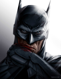 herochan: Batman Portrait Created by  Tom Velez   