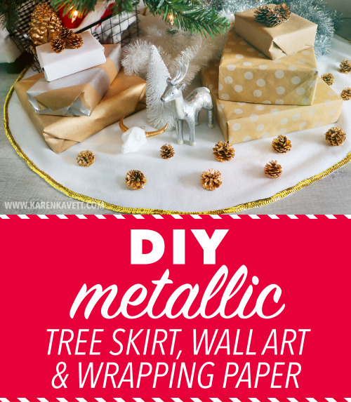 In my new video I’m showing you how to make these fun metallic Christmas decorations, including a DI