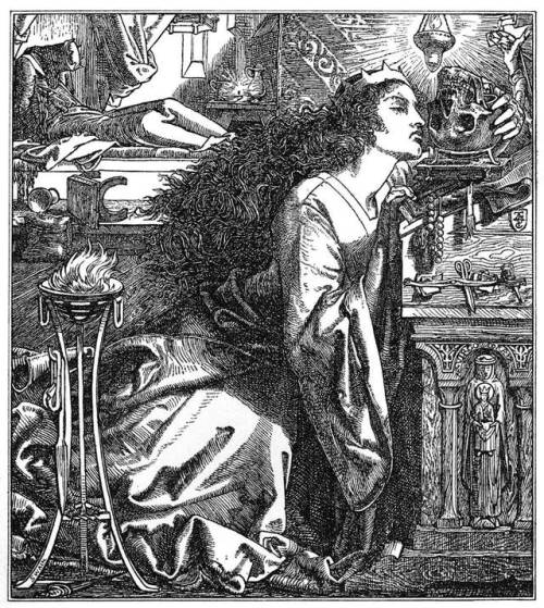 ubeink: Frederick Sandys, artist.“Rosamund, queen of the Lombards” “Morgan le