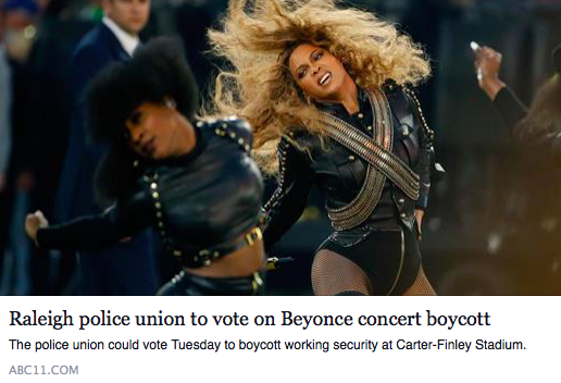 micdotcom:  If you judged by the headlines, you’d think Beyoncé launched an all-out attack on America’s police:Here’s the truth:Shaun King explained in a column for the New York Daily News how the popular story in America right now doesn’t align