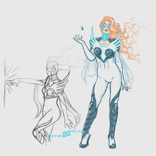 On her design journey to Disco Space Goddess (bottom two), Dazzler had a brief layover in Phoenix be