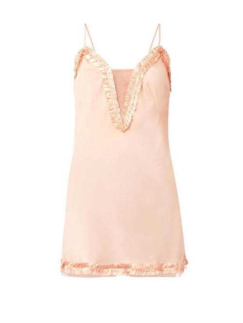 McQueen does lingerie? Alexander McQueen Ruffle-trim silk camisole