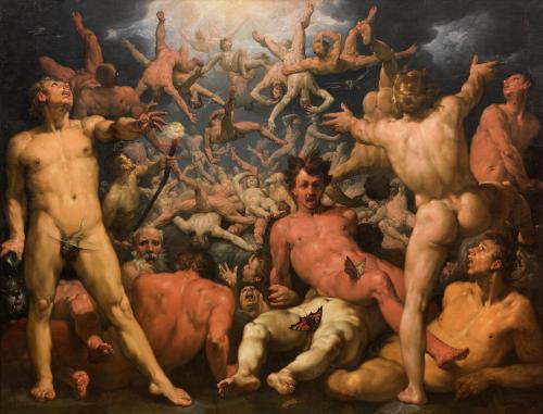 The Fall of the Titans, Cornelis Van Haarlem, 1588-90 [7162x5458]