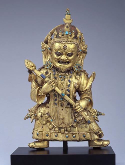 centuriespast:MAHAKALAMID-14TH TO MID-15TH CENTURYCentral TibetMediumGilt copper alloy with pigments