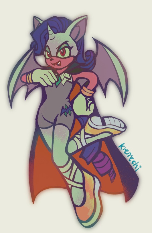 Got A Request 2 Draw A Mobian Style Bat Rarity But I Took It Upon Myself 2 Also Make It Nosfu-rarity!