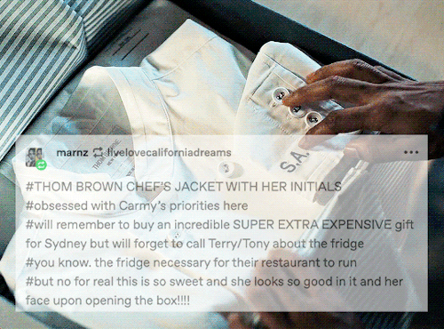 Carmy + Syd Tumblr Tags Season 2 