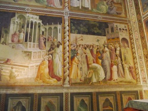 Taddeo Gaddi’s fresco at Baroncelli chapel  -  Santa Croce, Florence. Gaddi was Giotto’s pupil who p