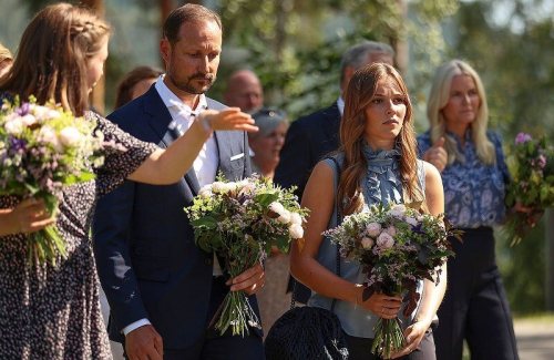 Norwegian Crown Prince family attended the memorial service on Utøya.Crown Prince Haakon, Crown Prin