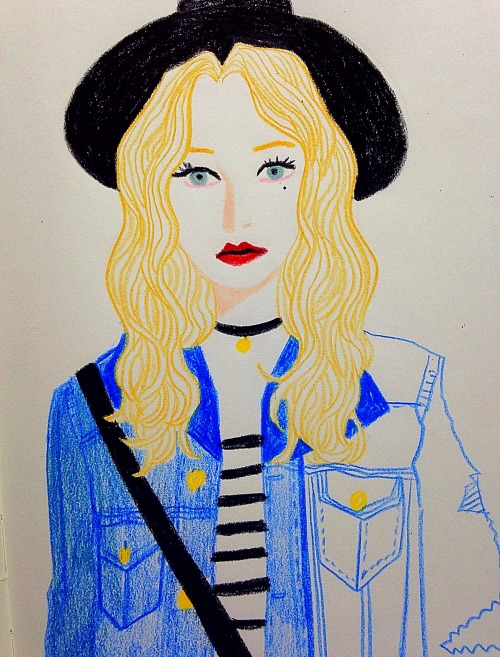 Street fashion people drawing with colorpencil illustrated by Zipcy 